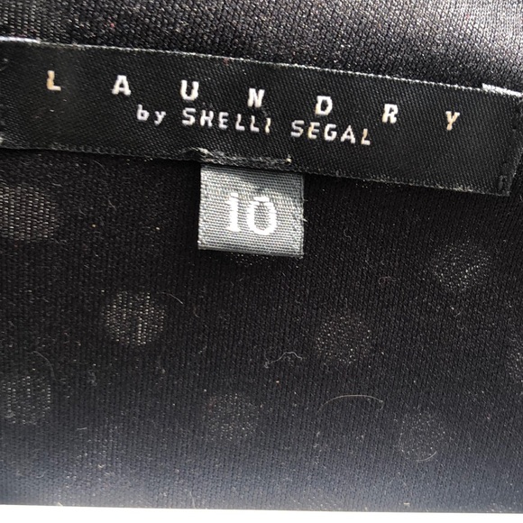 Ruffle hem, 3/4 sleeve polka dot dress - Picture 2 of 4